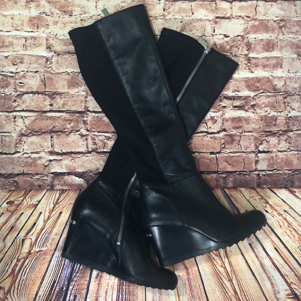 Michael Kors Zip Platform Wedge Boots